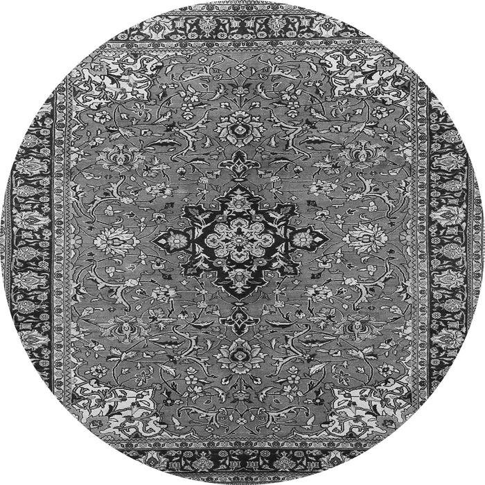 Square Medallion Gray Traditional Rug, tr3998gry