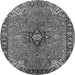 Square Medallion Gray Traditional Rug, tr3998gry