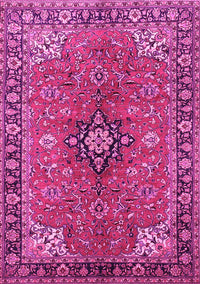 Medallion Pink Traditional Rug, tr3998pnk