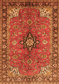 Medallion Orange Traditional Rug, tr3998org