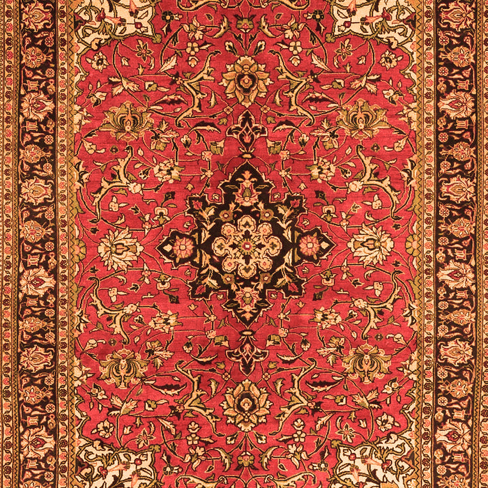 Medallion Orange Traditional Rug, tr3998org