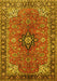 Medallion Yellow Traditional Rug, tr3998yw