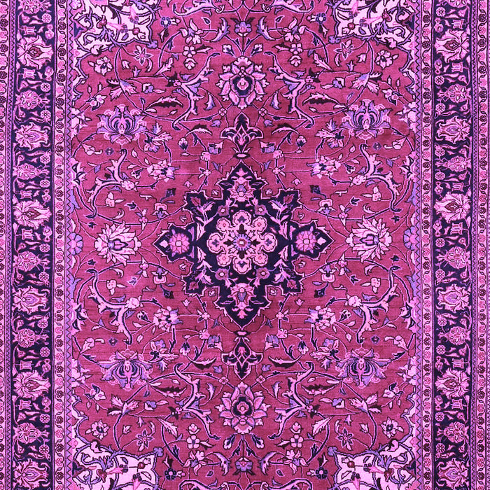 Machine Washable Medallion Purple Traditional Area Rugs, wshtr3998pur