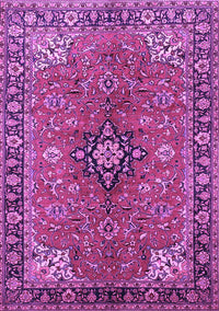 Medallion Purple Traditional Rug, tr3998pur