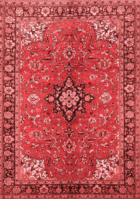 Medallion Red Traditional Rug, tr3998red