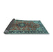 Sideview of Medallion Light Blue Traditional Rug, tr3998lblu