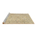 Sideview of Machine Washable Traditional Sun Yellow Rug, wshtr3999