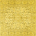 Square Persian Yellow Traditional Rug, tr3999yw