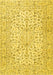 Machine Washable Persian Yellow Traditional Rug, wshtr3999yw