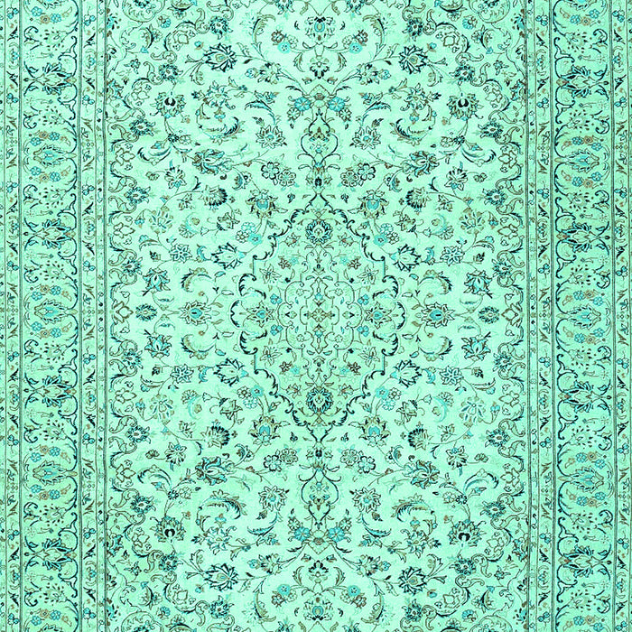 Machine Washable Persian Turquoise Traditional Area Rugs, wshtr3999turq