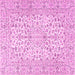 Square Machine Washable Persian Pink Traditional Rug, wshtr3999pnk