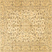 Square Persian Brown Traditional Rug, tr3999brn