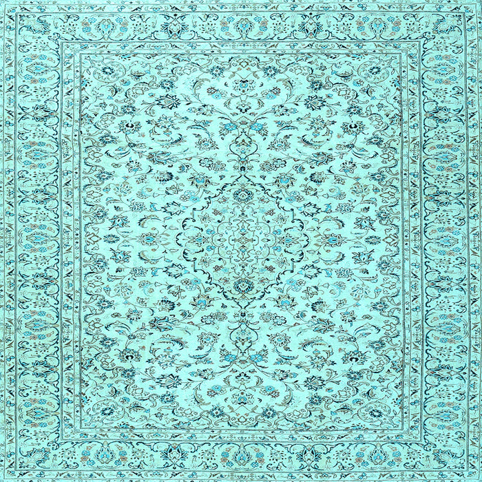 Square Machine Washable Persian Light Blue Traditional Rug, wshtr3999lblu