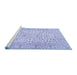 Sideview of Machine Washable Persian Blue Traditional Rug, wshtr3999blu