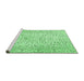 Sideview of Machine Washable Persian Emerald Green Traditional Area Rugs, wshtr3999emgrn