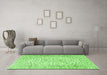 Machine Washable Persian Green Traditional Area Rugs in a Living Room,, wshtr3999grn