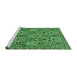 Sideview of Machine Washable Persian Emerald Green Traditional Area Rugs, wshtr399emgrn