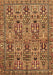 Machine Washable Persian Brown Traditional Rug, wshtr399brn