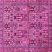 Square Persian Pink Traditional Rug, tr399pnk