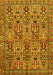 Machine Washable Persian Yellow Traditional Rug, wshtr399yw