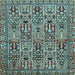 Square Persian Light Blue Traditional Rug, tr399lblu