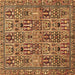 Square Persian Brown Traditional Rug, tr399brn