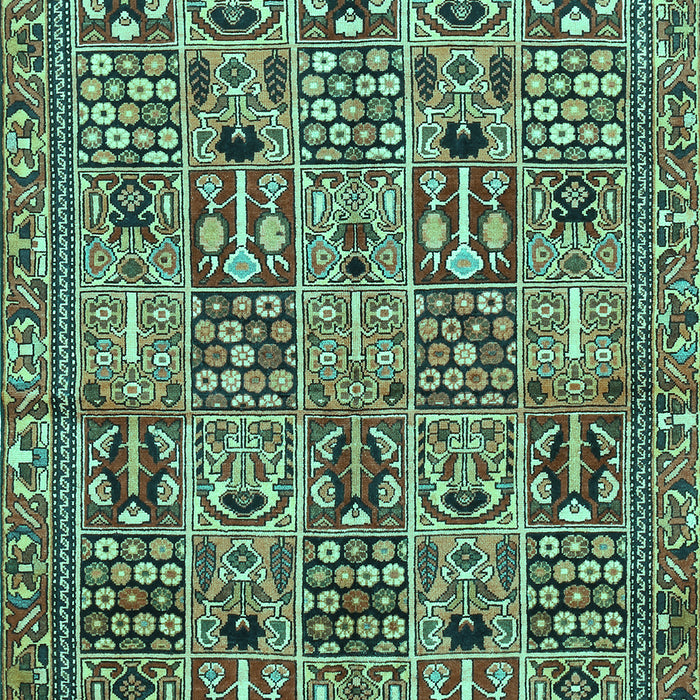 Machine Washable Persian Turquoise Traditional Area Rugs, wshtr399turq
