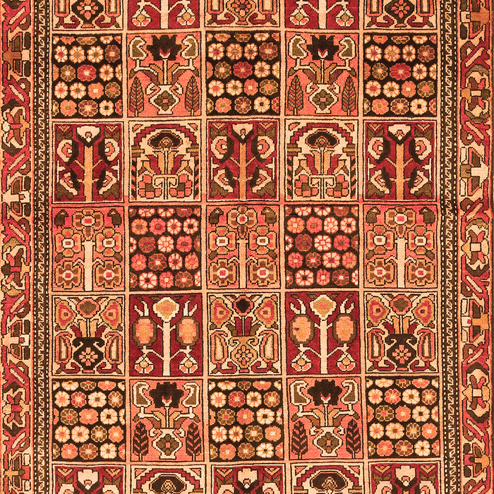 Serging Thickness of Machine Washable Persian Orange Traditional Area Rugs, wshtr399org