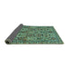 Sideview of Persian Turquoise Traditional Rug, tr399turq