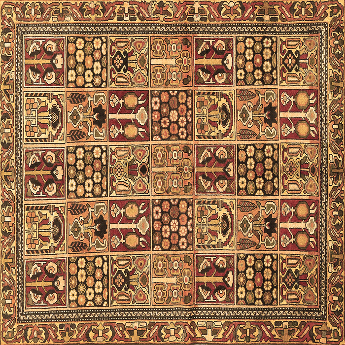 Square Machine Washable Persian Brown Traditional Rug, wshtr399brn