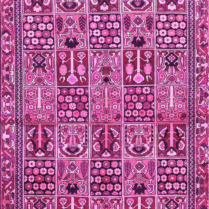 Machine Washable Persian Pink Traditional Rug, wshtr399pnk