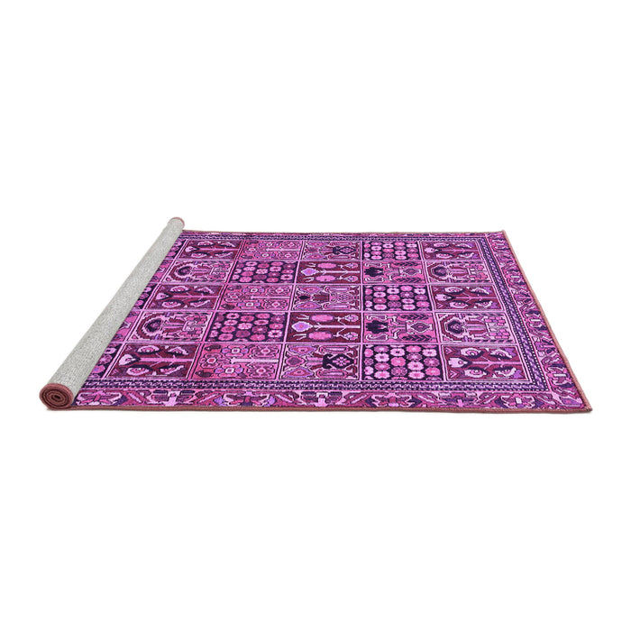 Sideview of Machine Washable Persian Purple Traditional Area Rugs, wshtr399pur