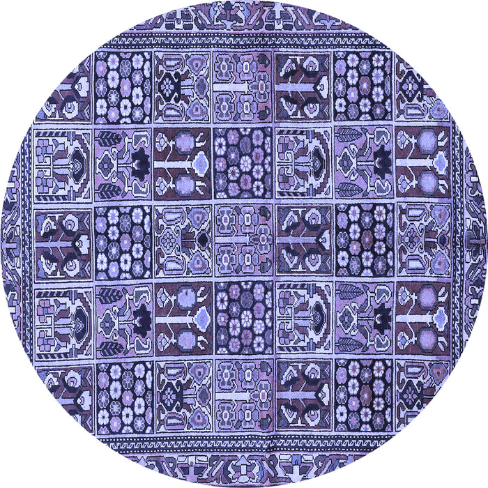 Round Persian Blue Traditional Rug, tr399blu