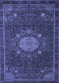 Medallion Blue Traditional Rug, tr39blu