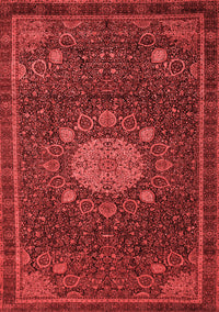 Medallion Red Traditional Rug, tr39red