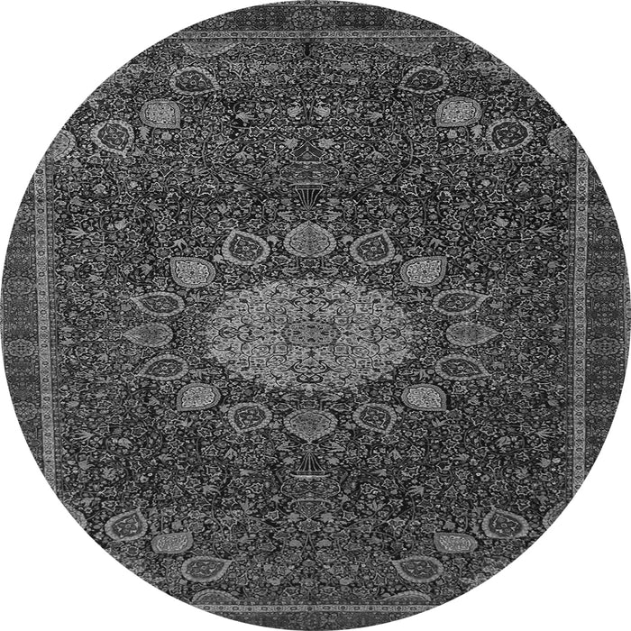Square Medallion Gray Traditional Rug, tr39gry