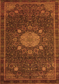 Medallion Orange Traditional Rug, tr39org