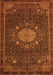 Medallion Orange Traditional Rug, tr39org