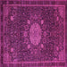 Square Medallion Pink Traditional Rug, tr39pnk