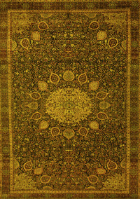 Medallion Yellow Traditional Rug, tr39yw