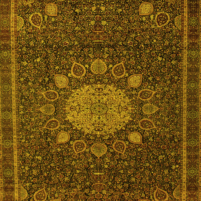 Medallion Yellow Traditional Rug, tr39yw