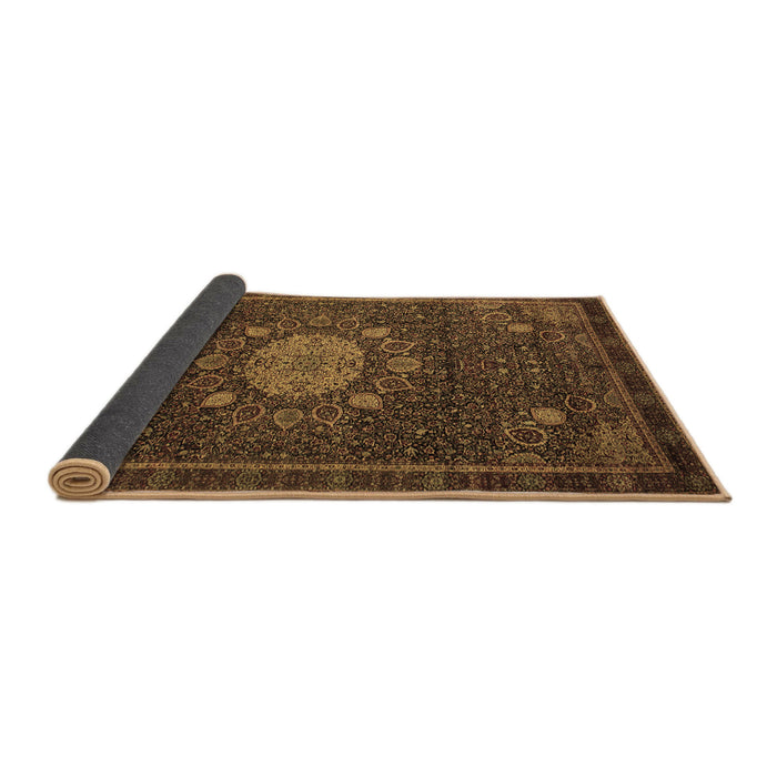 Sideview of Medallion Brown Traditional Rug, tr39brn
