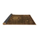 Sideview of Medallion Brown Traditional Rug, tr39brn