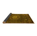 Sideview of Medallion Yellow Traditional Rug, tr39yw