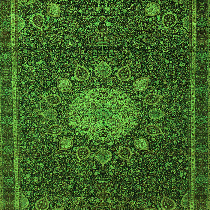 Medallion Green Traditional Rug, tr39grn