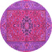 Round Persian Pink Traditional Rug, tr3pnk