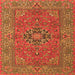 Serging Thickness of Persian Orange Traditional Rug, tr3org