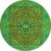 Square Persian Green Traditional Rug, tr3grn