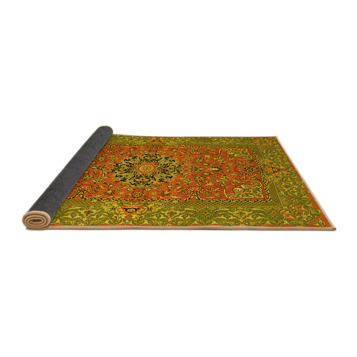 Sideview of Persian Yellow Traditional Rug, tr3yw