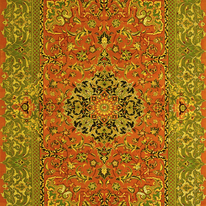 Machine Washable Persian Yellow Traditional Rug, wshtr3yw